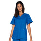 Women's 4-Pocket Snap-Front V-Neck Scrub Top