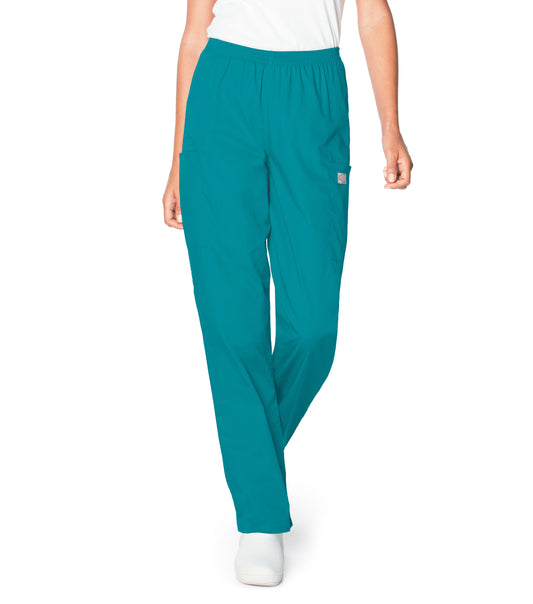 Women's Three-Pocket High-Rise Triple-Elastic Waist Pant - 83221 - Teal