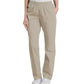 Women's Two-Pocket High-Rise Elastic Waist Straight Leg Pant - 8327 - Sandstone