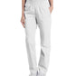 Women's Two-Pocket High-Rise Elastic Waist Straight Leg Pant - 8327 - White