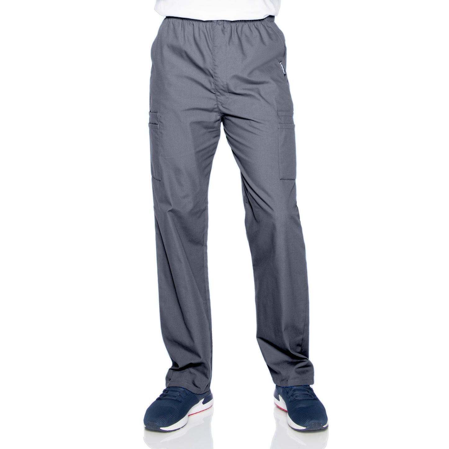 Men's Seven-Pocket High-Rise Elastic Waist Cargo Pant - 8555 - Steel Grey