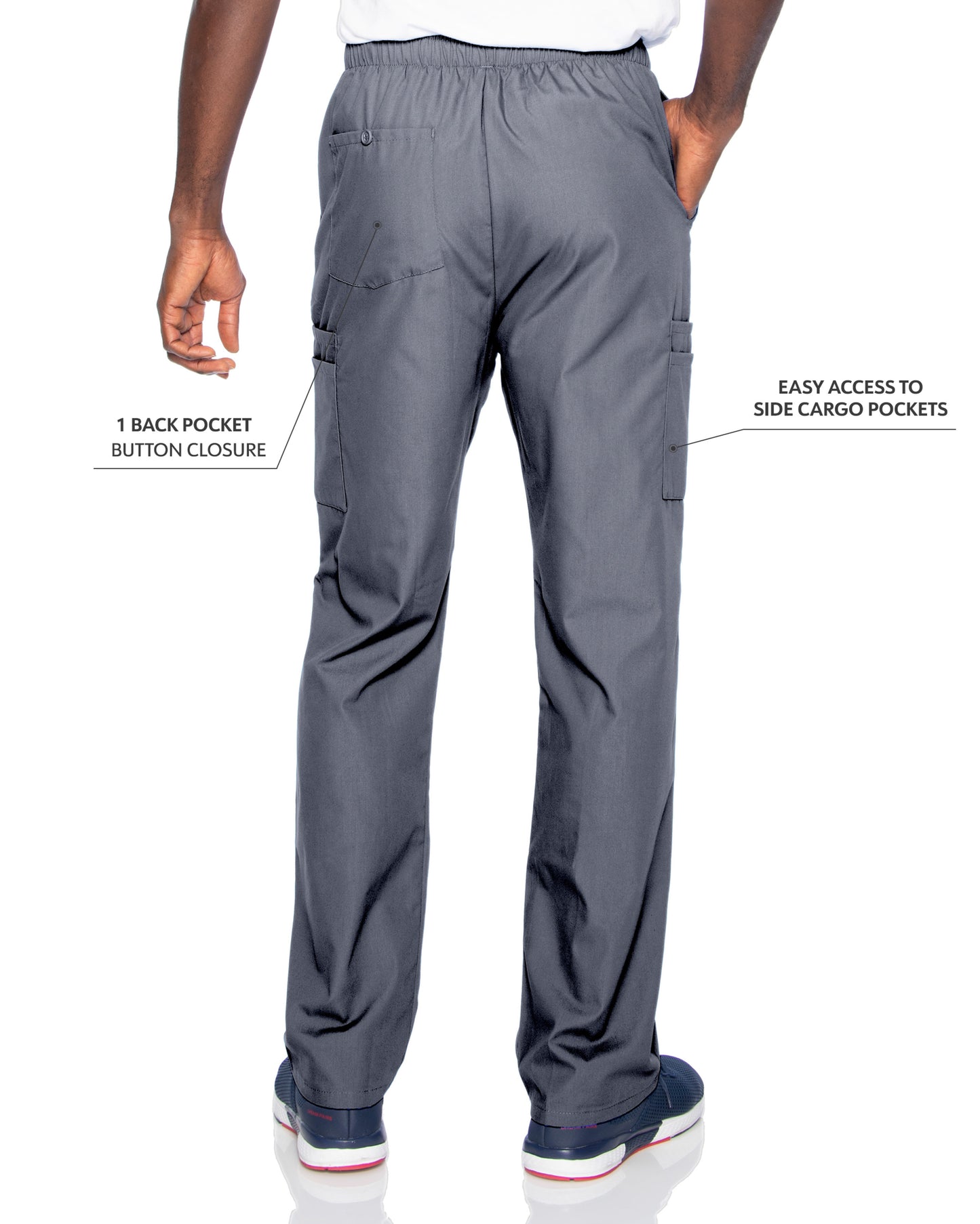 Men's 7-Pocket High-Rise Elastic Waist Cargo Pant