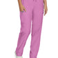 Women's 7-Pocket Mid-Rise Rib-Knit Elastic Waist Cargo Scrub Pant