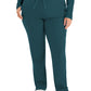 Women's 7-Pocket Mid-Rise Rib-Knit Elastic Waist Cargo Scrub Pant