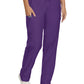 Women's Seven-Pocket Mid-Rise Rib-Knit Elastic Waist Cargo Pant - LB400 - Eggplant