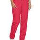 Women's 7-Pocket Mid-Rise Rib-Knit Elastic Waist Cargo Scrub Pant