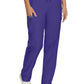 Women's 7-Pocket Mid-Rise Rib-Knit Elastic Waist Cargo Scrub Pant