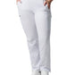 Women's 7-Pocket Mid-Rise Rib-Knit Elastic Waist Cargo Scrub Pant