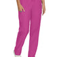 Women's 7-Pocket Mid-Rise Rib-Knit Elastic Waist Cargo Scrub Pant