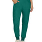 Women's 7-Pocket Mid-Rise Rib-Knit Elastic Waist Cargo Scrub Pant