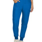 Women's 7-Pocket Mid-Rise Rib-Knit Elastic Waist Cargo Scrub Pant