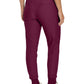 Women's 7-Pocket Mid-Rise Rib-Knit Elastic Waist Cargo Scrub Pant