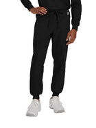 Unisex Pocketless Mid-Rise Waist Jogger Pant - LB404 - Black