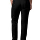 Women's 5-Pocket Mid-Rise Rib-Knit Elastic Waist Straight Leg Scrub Pant