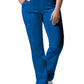 Women's 5-Pocket Mid-Rise Rib-Knit Elastic Waist Straight Leg Scrub Pant