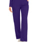 Women's Five-Pocket Mid-Rise Rib-Knit Elastic Waist Straight Leg Pant - LB405 - Grape