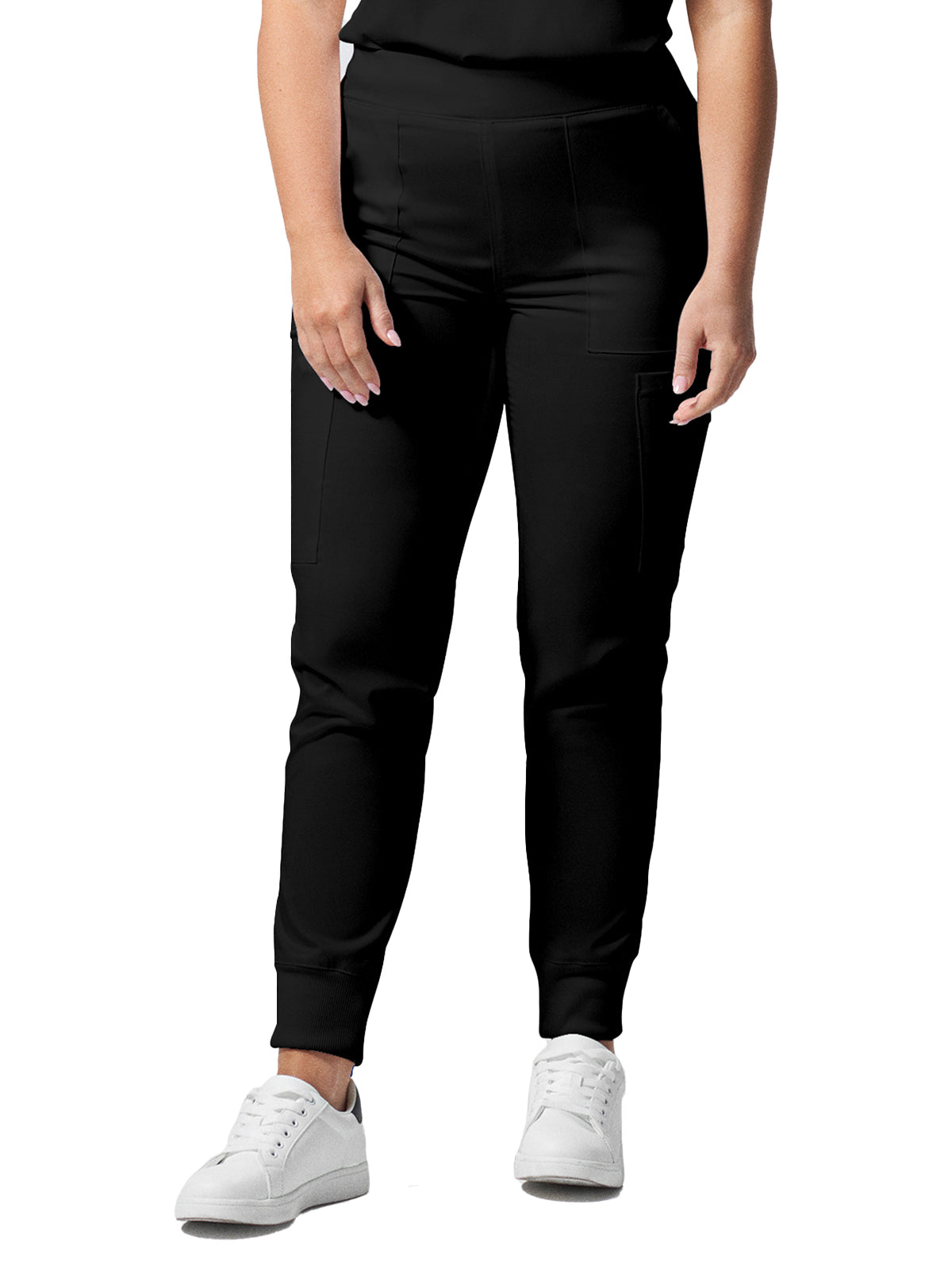 Women's 6-Pocket Mid-Rise Elastic-Back Waist Jogger Pant