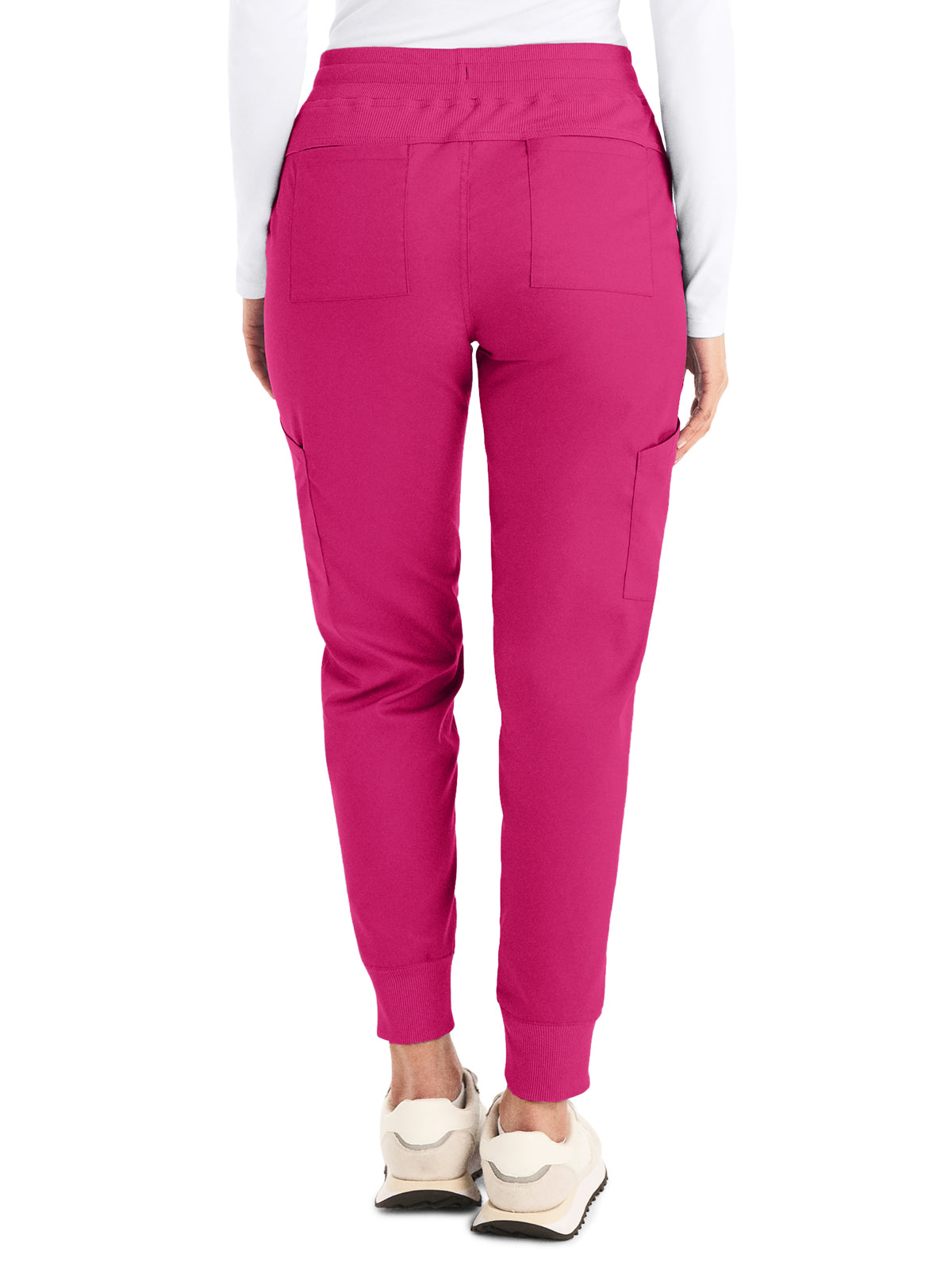 Women's 6-Pocket Mid-Rise Elastic-Back Waist Jogger Pant