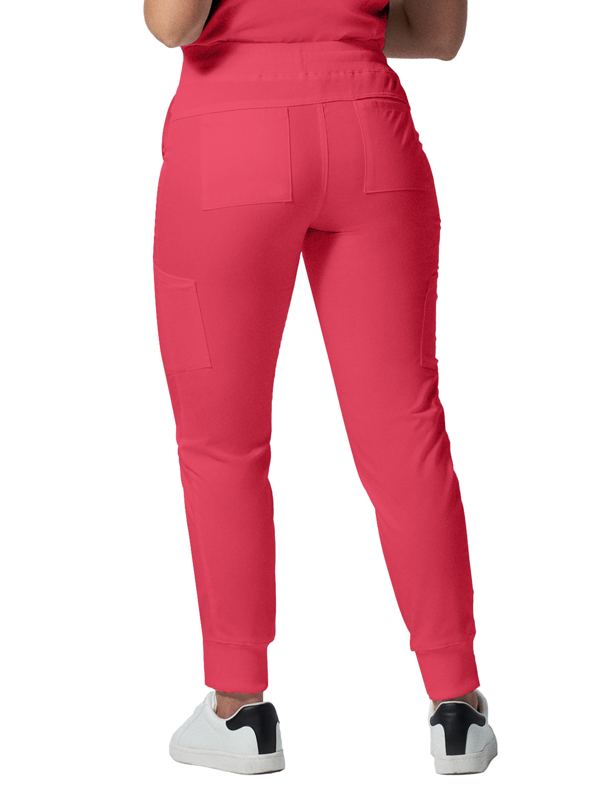 Women's 6-Pocket Mid-Rise Elastic-Back Waist Jogger Pant