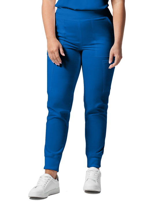 Women's Six-Pocket Mid-Rise Elastic-Back Waist Jogger Pant - LB406 - Royal