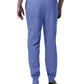 Men's 7-Pocket Mid-Rise Rib-Knit Elastic Waist Jogger Scrub Pant