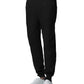 Men's Seven-Pocket Mid-Rise Rib-Knit Elastic Waist Jogger Pant - LB407 - Black