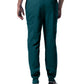 Men's 7-Pocket Mid-Rise Rib-Knit Elastic Waist Jogger Scrub Pant