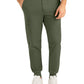 Men's Seven-Pocket Mid-Rise Rib-Knit Elastic Waist Jogger Pant - LB407 - Olive Moss