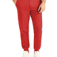 Men's Seven-Pocket Mid-Rise Rib-Knit Elastic Waist Jogger Pant - LB407 - True Red