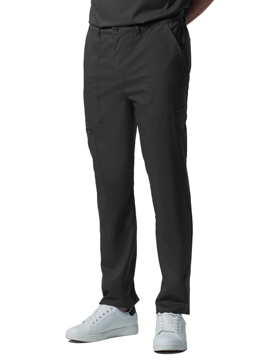 Men's Six-Pocket Zipper Fly Straight Leg Pant - LB408 - Black