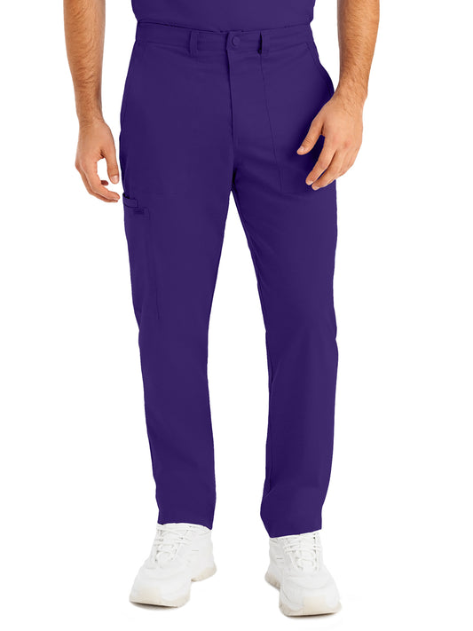 Men's 6-Pocket Zipper Fly Straight Leg Scrub Pant