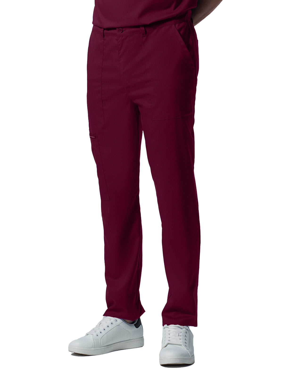 Men's Six-Pocket Zipper Fly Straight Leg Pant - LB408 - Wine