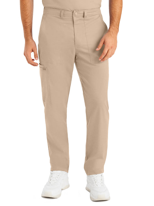 Men's Six-Pocket Zipper Fly Straight Leg Pant - LB408 - Sandstone