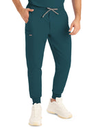 Men's Seven-Pocket Mid-Rise Triple-Elastic Waist Jogger Pant - LB409 - Caribbean