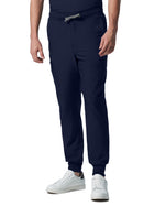 Men's Seven-Pocket Mid-Rise Triple-Elastic Waist Jogger Pant - LB409 - Navy