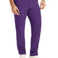 Men's Eight-Pocket Mid-Rise Rib-Knit Elastic Waist Cargo Pant - LB410 - Eggplant