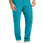 Men's Eight-Pocket Mid-Rise Rib-Knit Elastic Waist Cargo Pant - LB410 - Teal