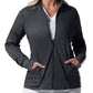 Women's Three-Pocket Mock Neck Zip-Front Jacket - LJ701 - Graphite