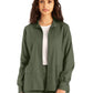 Women's Three-Pocket Mock Neck Zip-Front Jacket - LJ701 - Olive Moss