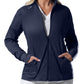Women's Three-Pocket Mock Neck Zip-Front Jacket - LJ701 - True Navy
