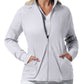 Women's Three-Pocket Mock Neck Zip-Front Jacket - LJ701 - White