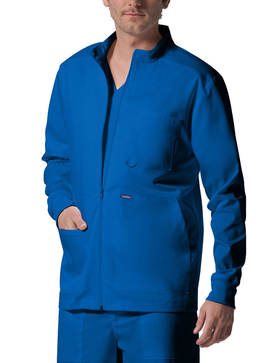Men's Four-Pocket Mock Neck Zip-Front Jacket - LJ702 - Royal