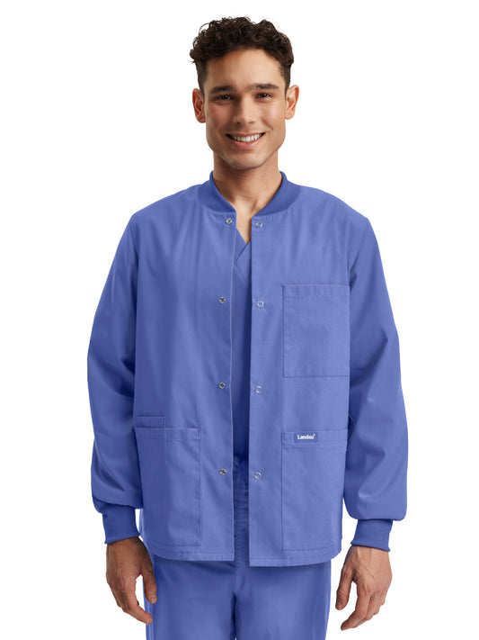 Unisex Five-Pocket Snap Front Warm-Up Jacket - LJ709 - Ceil Blue