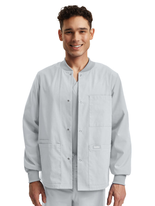 Unisex Five-Pocket Snap Front Warm-Up Jacket - LJ709 - White