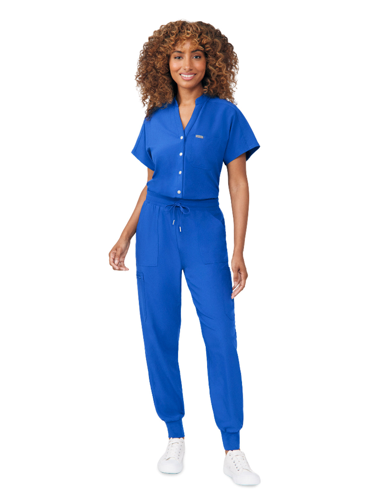 Women's Eight-Pocket Cargo Jumpsuit - LO603 - Royal