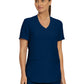 Women's 3-Pocket Rib-Knit Neckline V-Neck Scrub Top