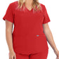 Women's 3-Pocket Rib-Knit Neckline V-Neck Scrub Top