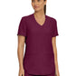 Women's 3-Pocket Rib-Knit Neckline V-Neck Scrub Top