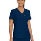 Women's 2-Pocket Shirttail Hemline V-Neck Scrub Top