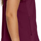 Women's 2-Pocket Shirttail Hemline V-Neck Top